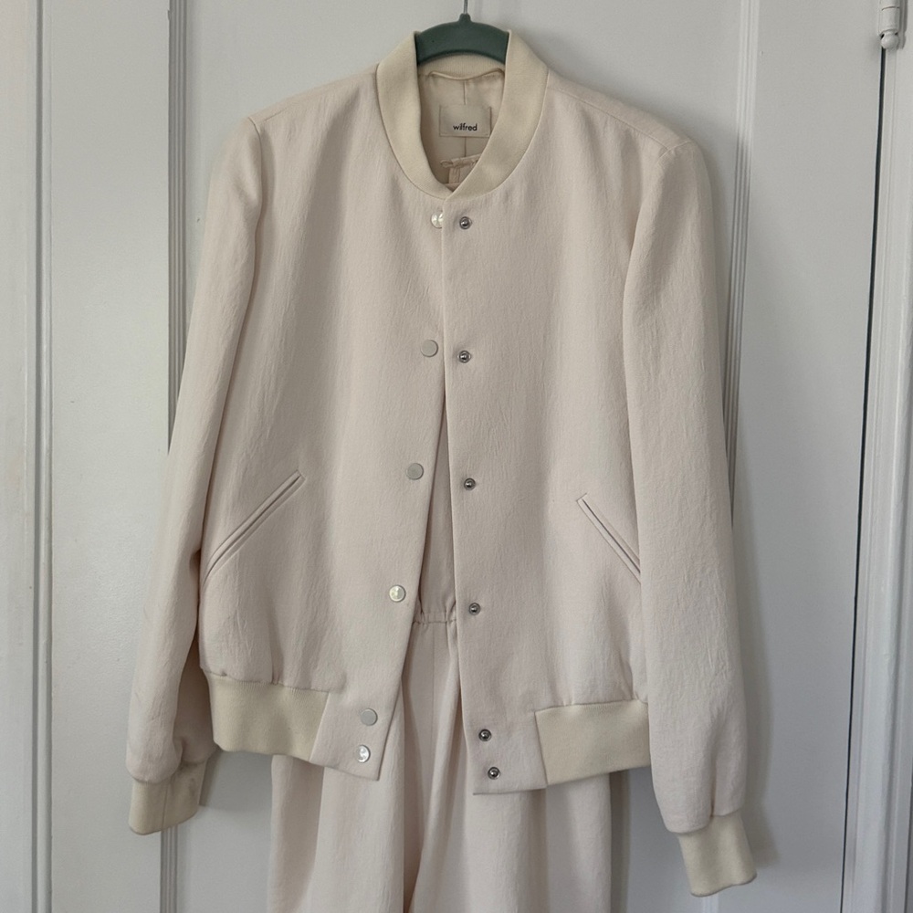 Aritzia short jump and Bomber Jacket set